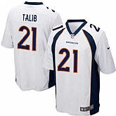 Nike Men & Women & Youth Broncos #21 Aqib Talib White Team Color Game Jersey,baseball caps,new era cap wholesale,wholesale hats